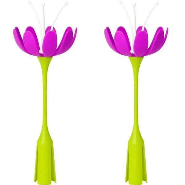 2PK Boon Stem Drying Rack Baby/Kids Accessories f/ Grass/Lawn Countertop Magenta - cutbabycare.com | baby boutique & care hub