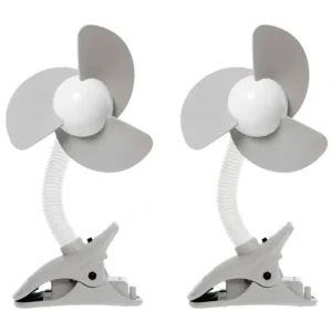2PK dreambaby Ezy-Fit Clip-On Outdoor Cooling Fan For Baby Stroller/Pram GRY/WHT - cutbabycare.com | baby boutique & care hub