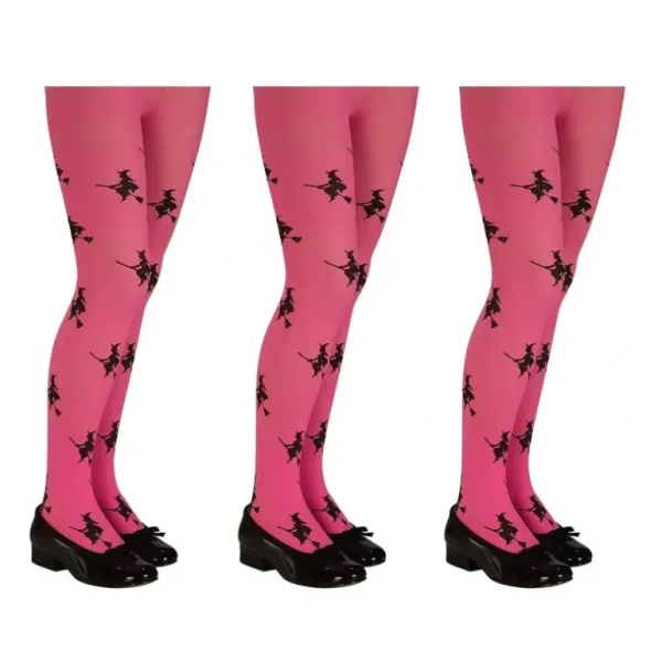 3PK Glitter Witch Tights Kids/Child Halloween Dress Up Party Costume Small Pink - cutbabycare.com | baby boutique & care hub