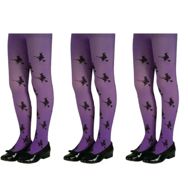3PK Glitter Witch Tights Kids/Children Halloween Dress Up Costume Small Purple - cutbabycare.com | baby boutique & care hub