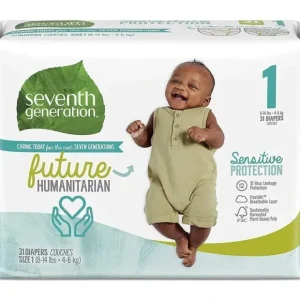 Clearance Seventh Generation Baby Diapers, Sensitive Protection, Size 1 - cutbabycare.com | baby boutique & care hub Health Safety
