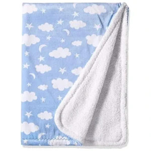 Online Spasilk - Baby Boys Velboa Fleece Blanket, Blue Celestial - cutbabycare.com | baby boutique & care hub Stroller