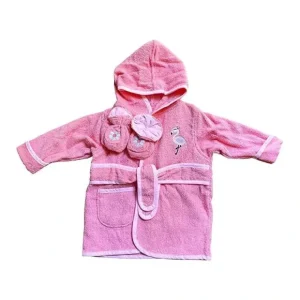 Best Spasilk - Hooded Terry Bathrobe Flamingo with Booties - cutbabycare.com | baby boutique & care hub Bath Potty