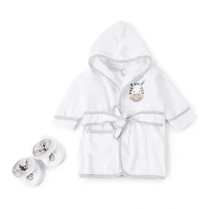 Cheap Spasilk - Hooded Terry Bathrobe Zebra with Booties - cutbabycare.com | baby boutique & care hub Bath Potty