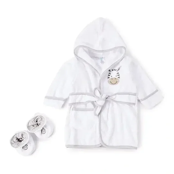 Cheap Spasilk - Hooded Terry Bathrobe Zebra with Booties - cutbabycare.com | baby boutique & care hub Bath Potty