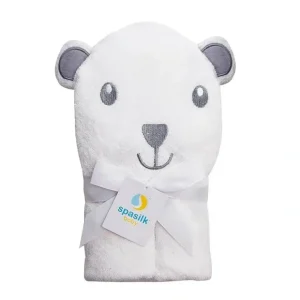 Sale Spasilk - Hooded Towel Animal Bear, White - cutbabycare.com | baby boutique & care hub Bath Potty