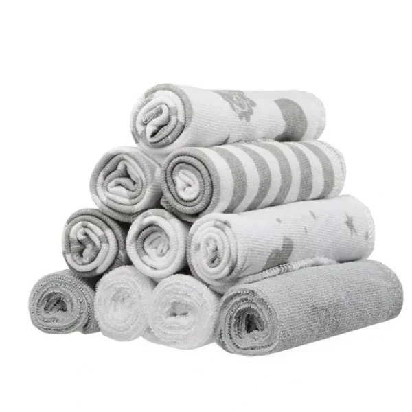 Clearance Spasilk 10 Pack Washcloth - Grey Celestial - cutbabycare.com | baby boutique & care hub Bath Potty