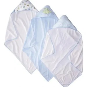 Cheap Spasilk Soft Terry Hooded Towel Set, Blue Dino 3-Pack - cutbabycare.com | baby boutique & care hub Bath Potty
