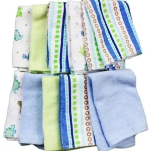 Flash Sale Spasilk Washcloth Set 10-Pack, Blue Lines - cutbabycare.com | baby boutique & care hub Bath Potty