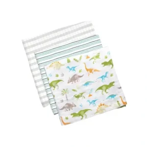 Online Stephen Joseph - Muslin Blanket Set 3Pk, Dino - cutbabycare.com | baby boutique & care hub Stroller