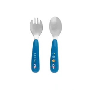 Flash Sale Stephen Joseph - Spoon And Fork Sets, Space - cutbabycare.com | baby boutique & care hub Gear Travel
