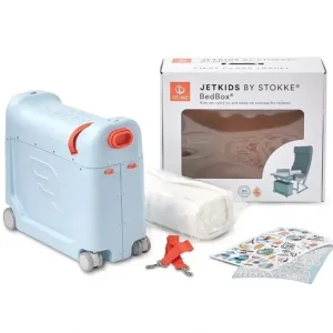 Hot Stokke - Jetkids Bedbox 2.0 Ride-on Suitcase, Blue Sky - cutbabycare.com | baby boutique & care hub Car Seats