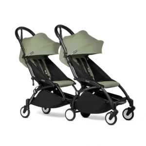 New Stokke - Yoyo Double Stroller Bundle, Olive/Black - cutbabycare.com | baby boutique & care hub Stroller