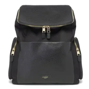 Discount Storksak Alyssa Leather/Nylon Black Nappy Backpack - cutbabycare.com | baby boutique & care hub Stroller