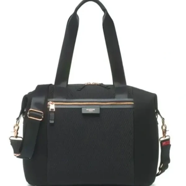 Hot Storksak Stevie Luxe Black Scuba Tote Nappy Bag - cutbabycare.com | baby boutique & care hub Stroller