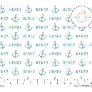 Sugar + Maple Personalized Plush Minky Fleece Personalized Blanket | Anchor Blue - cutbabycare.com | baby boutique & care hub