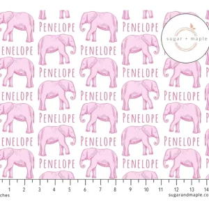 Discount Sugar + Maple Personalized Plush Minky Fleece Personalized Blanket | Elephant Pink - cutbabycare.com | baby boutique & care hub Stroller