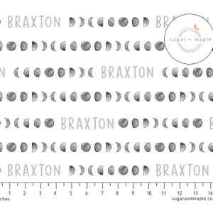 New Sugar + Maple Personalized Plush Minky Fleece Personalized Blanket | Moon Phases - cutbabycare.com | baby boutique & care hub Stroller