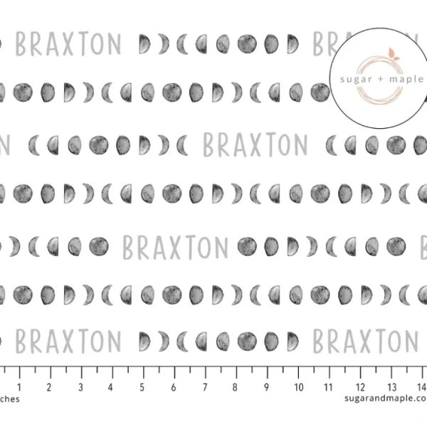 New Sugar + Maple Personalized Plush Minky Fleece Personalized Blanket | Moon Phases - cutbabycare.com | baby boutique & care hub Stroller