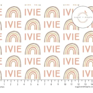 Store Sugar + Maple Personalized Plush Minky Fleece Personalized Blanket | Rainbow Neutral - cutbabycare.com | baby boutique & care hub Stroller