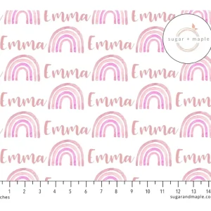 Flash Sale Sugar + Maple Personalized Plush Minky Fleece Personalized Blanket | Rainbow Pink - cutbabycare.com | baby boutique & care hub Stroller