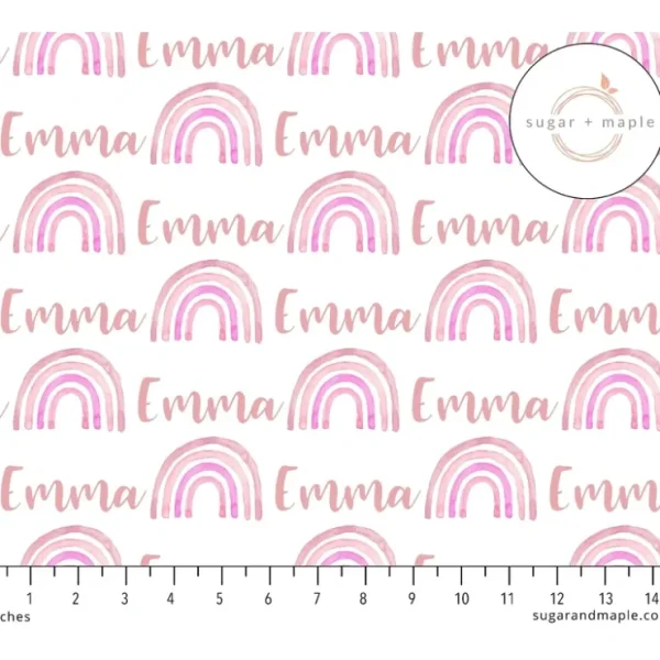 Flash Sale Sugar + Maple Personalized Plush Minky Fleece Personalized Blanket | Rainbow Pink - cutbabycare.com | baby boutique & care hub Stroller