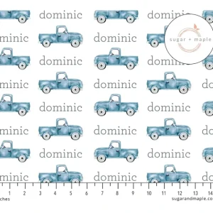 Shop Sugar + Maple Personalized Plush Minky Fleece Personalized Blanket | Truck Blue - cutbabycare.com | baby boutique & care hub Stroller