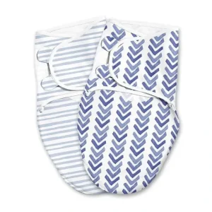 Discount Summer Infant Luxe Easy Change 2 Pk Swaddle Water Indigo S/M - cutbabycare.com | baby boutique & care hub Health Safety