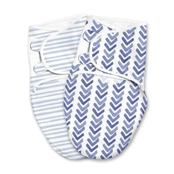 Discount Summer Infant Luxe Easy Change 2 Pk Swaddle Water Indigo S/M - cutbabycare.com | baby boutique & care hub Health Safety
