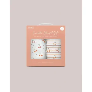 Cheap Swaddle Blanket Set - Cherry Cute by Doodle By Meg - cutbabycare.com | baby boutique & care hub Stroller