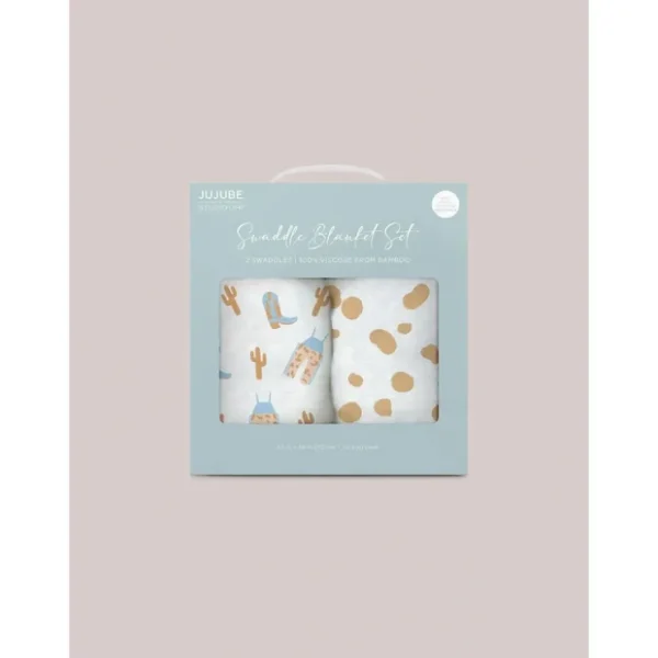 Cheap Swaddle Blanket Set - Howdy Partner Blue - cutbabycare.com | baby boutique & care hub Stroller