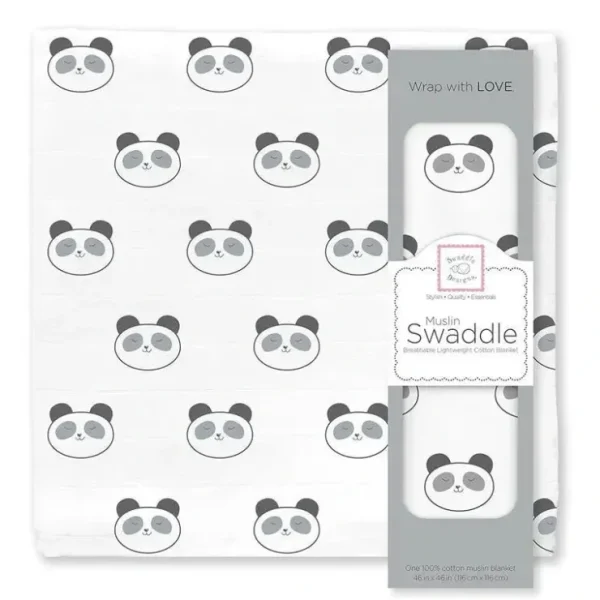 Best Swaddle Designs - Panda Premium Cotton Muslin Swaddle Blanket - cutbabycare.com | baby boutique & care hub Stroller