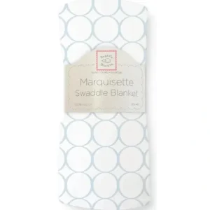 Flash Sale Swaddle Designs - Pastel Blue Mod Circles Marquisette Swaddle Blanket - cutbabycare.com | baby boutique & care hub Stroller