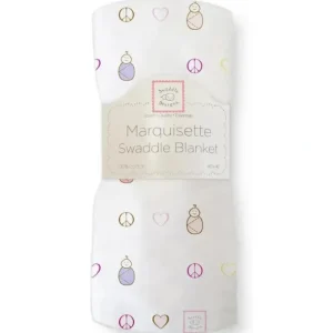 Swaddle Designs - Peace, Love Swaddle Marquisette Swaddle Blanket - cutbabycare.com | baby boutique & care hub