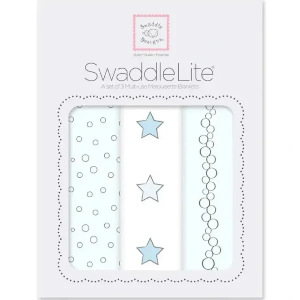 Best Swaddle Designs - 3Pk Bubble Dots, Stars, Champagne Marquisette Swaddles - cutbabycare.com | baby boutique & care hub Stroller