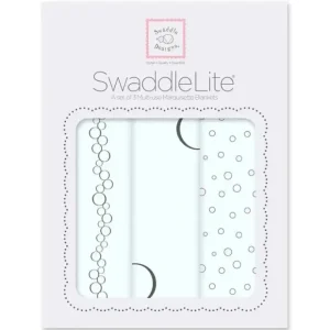 Sale Swaddle Designs - 3Pk Bubbly Soft Blue, Marquisette Swaddles - cutbabycare.com | baby boutique & care hub Stroller