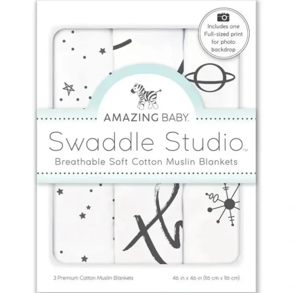 Best Sale Swaddle Designs - 3Pk Muslin Swaddle Blankets, Love You To The Moon - cutbabycare.com | baby boutique & care hub Stroller