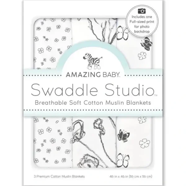 Sale Swaddle Designs - 3Pk Muslin Swaddle Blankets, Loved Floral - cutbabycare.com | baby boutique & care hub Stroller