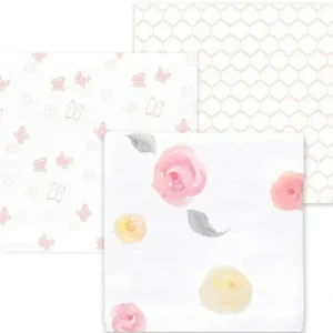 Outlet Swaddle Designs - 3Pk Muslin Swaddle Blankets, Watercolor Roses - cutbabycare.com | baby boutique & care hub Stroller