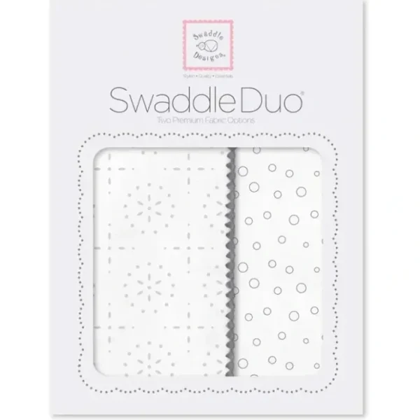 Online Swaddle Designs - 2Pk Swaddleduo, Sterling Sparklers & Bubble Dots - cutbabycare.com | baby boutique & care hub Stroller