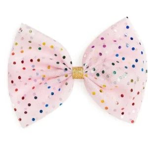 Sweet Wink - Kids Hair Clip Pink Confetti Tulle Bow - cutbabycare.com | baby boutique & care hub