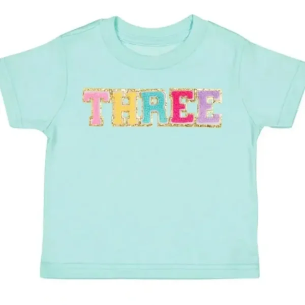 Sweet Wink - Third Birthday Patch Short Sleeve T-Shirt Kids Birthday - cutbabycare.com | baby boutique & care hub