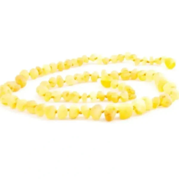 The Amber Monkey - Baroque Baltic Amber 21-22 inch Necklace, Raw Lemon - cutbabycare.com | baby boutique & care hub