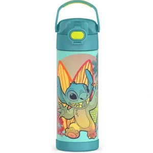 Shop THERMOS - Vacuum Insulated Stainless Steel 16oz Straw Bottle, Stitch - cutbabycare.com | baby boutique & care hub Gear Travel