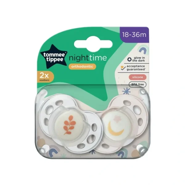 Cheap Tommee Tippee Closer To Nature Night Time Soothers 18-36 Months 2 Pack (Colours May Vary) - cutbabycare.com | baby boutique & care hub Shop All