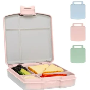 Sale Ubbi - Bento Lunch Box for Kids, Blush Pink - cutbabycare.com | baby boutique & care hub Health Safety