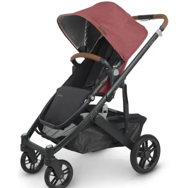 Sale Uppababy - Cruz V2 Stroller, Lucy (Rosewood Mélange/Carbon Frame/Saddle Leather) - cutbabycare.com | baby boutique & care hub Stroller