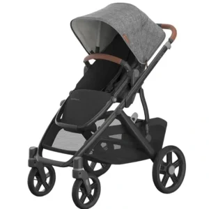 Fashion Uppababy - Vista V3 Stroller, Greyson (Charcoal Mélange/Carbon Frame/Saddle Leather) - cutbabycare.com | baby boutique & care hub Health Safety