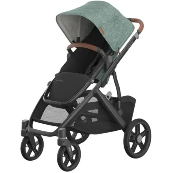 Best Uppababy - Vista V3 Stroller, Gwen (Green Mélange/Carbon Frame/Saddle Leather) - cutbabycare.com | baby boutique & care hub Health Safety