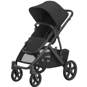 Fashion Uppababy - Vista V3 Stroller, Jake (Charcoal/Carbon Frame/Black Leather) - cutbabycare.com | baby boutique & care hub Health Safety